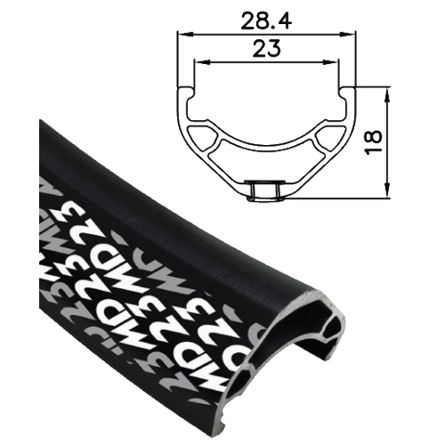 Обод 29" Alex MD23 622x18мм (28,4*23*18мм) под Disk, пист. 32отв. черн.